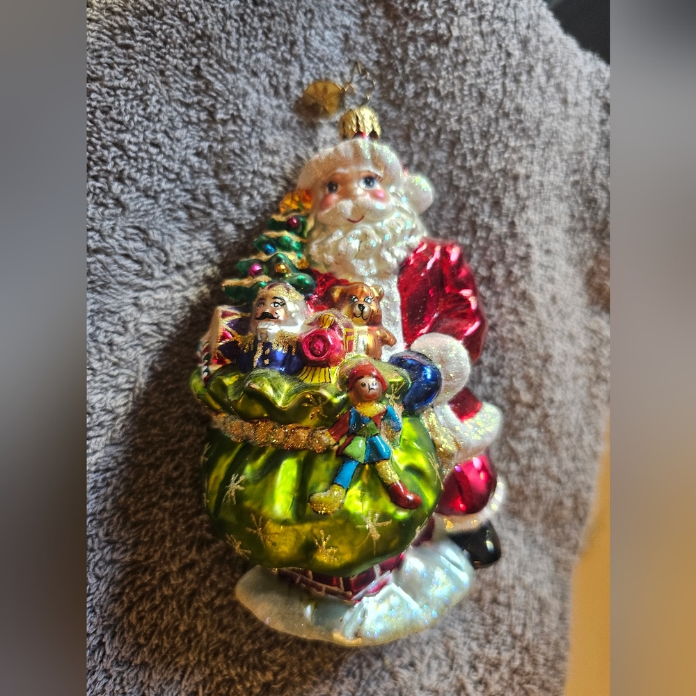 Christopher Radko Christmas Ornament Santa with Tree